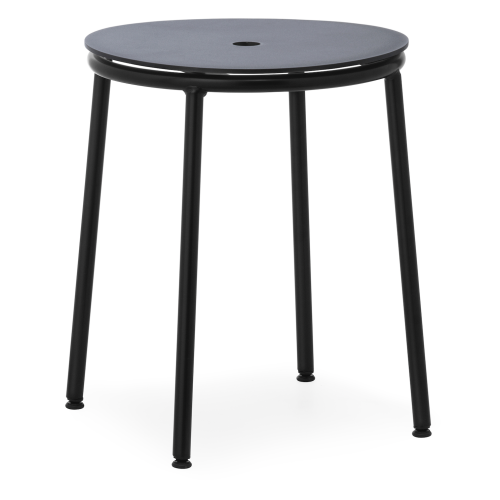 Circa Stool - Black Aluminium seating - 45 cm - Normann Copenhagen