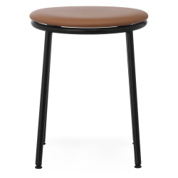 Tabouret Circa - Assise cuir Ultra Brandy - 45 cm - Normann Copenhagen