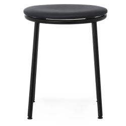 Circa Stool - Ultra Leather Black seating - 45 cm - Normann Copenhagen