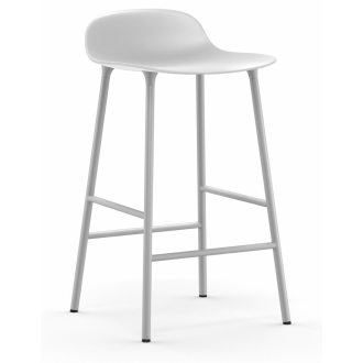 Tabouret de bar Form - Blanc - 65 cm ou 75 cm