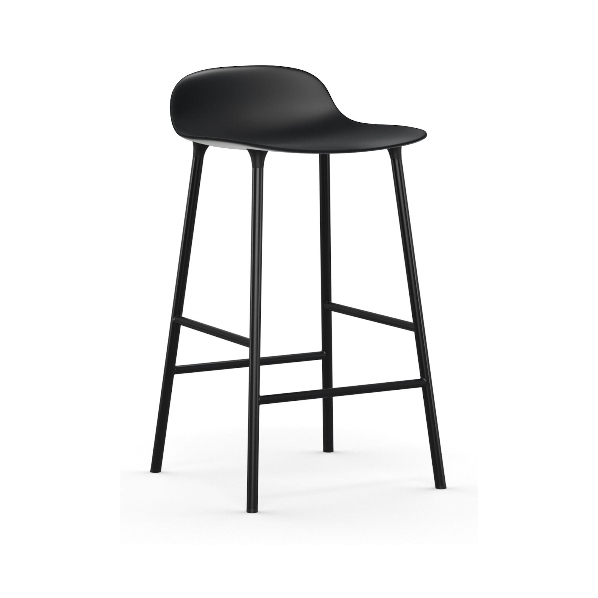 Form Barstool - Black - 65 cm or 75 cm - Normann Copenhagen