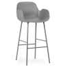 Chaise de bar avec accoudoirs Form - Gris - 65 cm ou 75 cm - Normann Copenhagen