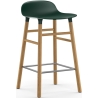 Form Barstool, wood legs – Green + Oak - Normann Copenhagen