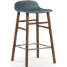 Form Barstool, wood legs – Blue + Walnut - Normann Copenhagen