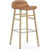 Form Barstool, wood legs – Ultra Cognac leather + Oak - Normann Copenhagen