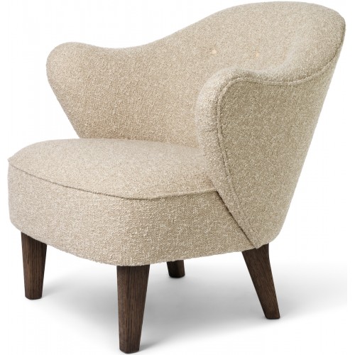 Fauteuil Ingeborg – Tissu Zero 001 + Chêne teinté foncé