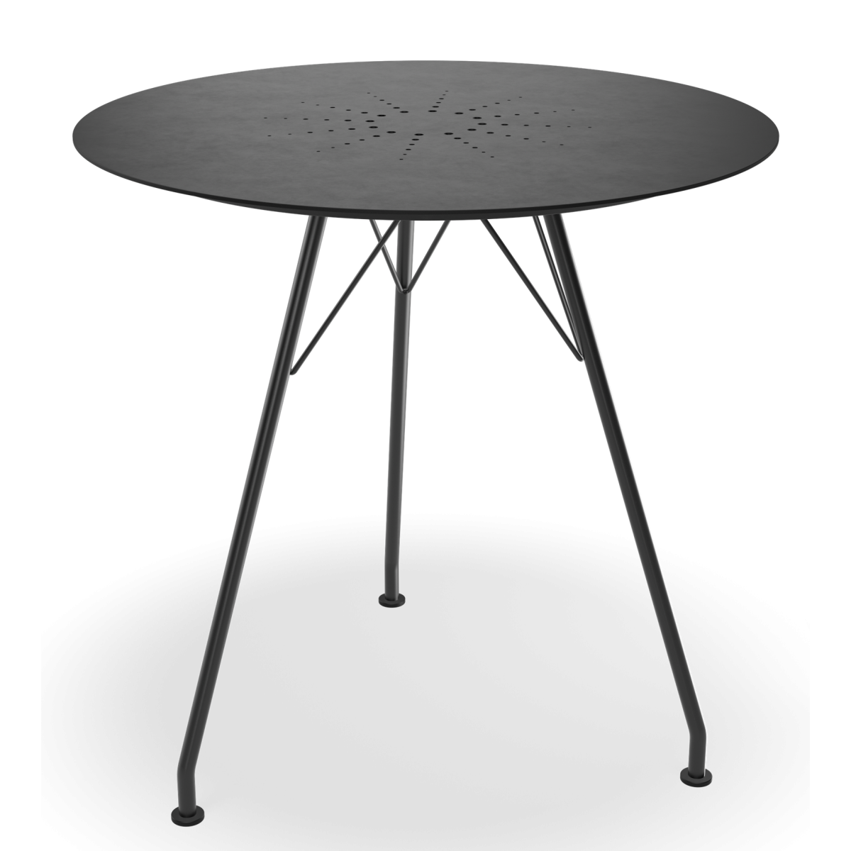 Circum outdoor table - Black Aluminium - Ø74 cm