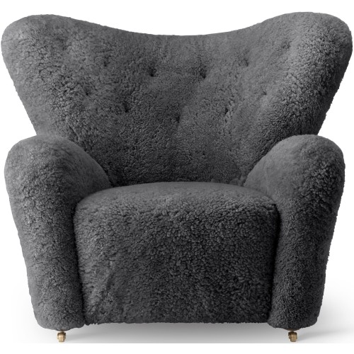 Fauteuil The Tired Man – Peau de mouton Anthracite - Audo Copenhagen