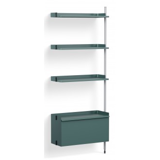 Blue Shelves + Anodised Aluminium Profiles – Pier System 130