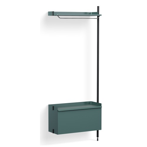 Pier System 1000 – PS Blue Shelves + Black Anodised Aluminium Profiles - HAY