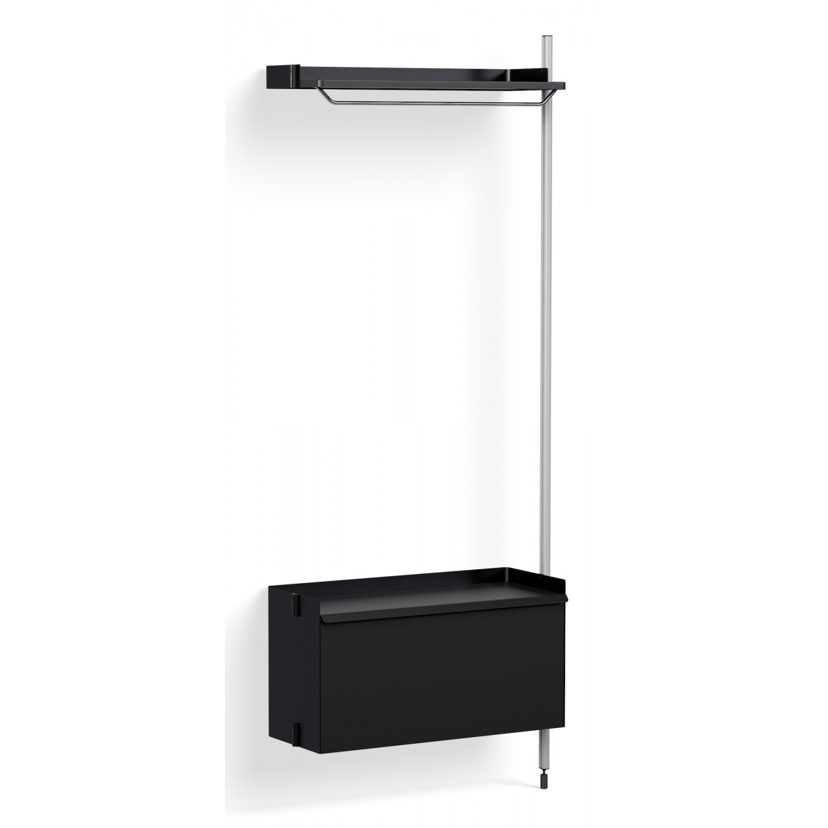 Pier System 1000 – PS Black Shelves + Anodised Aluminium Profiles