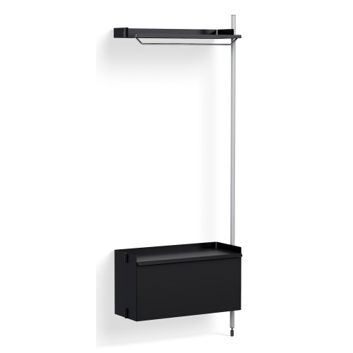 Pier System 1000 – PS Black Shelves + Anodised Aluminium Profiles - HAY