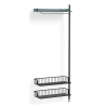 Pier System 1010 – PS Blue Shelf + Anthracite Wire Shelves + Black Anodised Aluminium Profiles - HAY