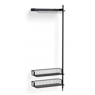 Pier System 1010 – Étagère Noir PS + Grilles Anthracite + Montants Aluminium anodisé Noir