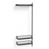 Pier System 1010 – PS Black Shelf + Anthracite Wire Shelves + Black Anodised Aluminium Profiles