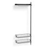 Pier System 1010 – PS Black Shelf + Chromed Wire Shelves + Black Anodised Aluminium Profiles - HAY