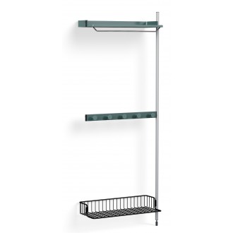 Pier System 1040 – PS Blue Shelves + Anthracite Wire Shelf + Anodised Aluminium Profiles