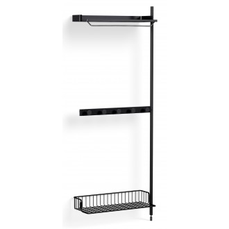 Pier System 1040 – PS Black Shelves + Anthracite Wire Shelf + Black Anodised Aluminium Profiles