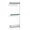 Pier System 1040 – PS Blue Shelves + Chromed Wire Shelf + Anodised Aluminium Profiles - HAY