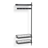 Pier System 1050 – PS Black Shelves + Anthracite Wire Shelves + Black Anodised Aluminium Profiles - HAY