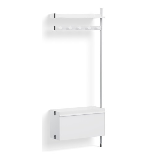 Pier System 1060 – PS White Shelves + Anodised Aluminium Profiles - HAY