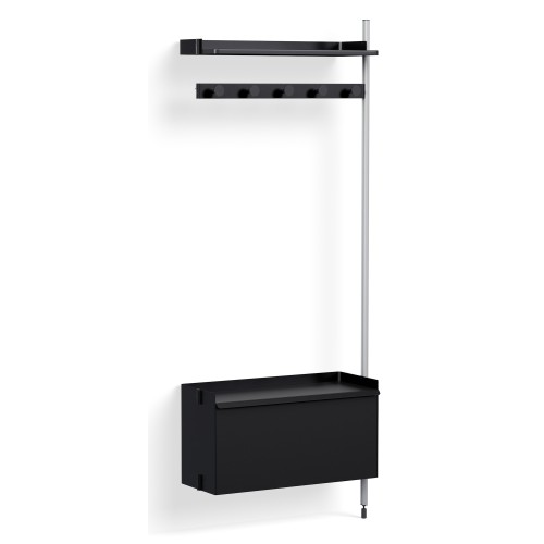 Pier System 1060 – PS Black Shelves + Anodised Aluminium Profiles - HAY