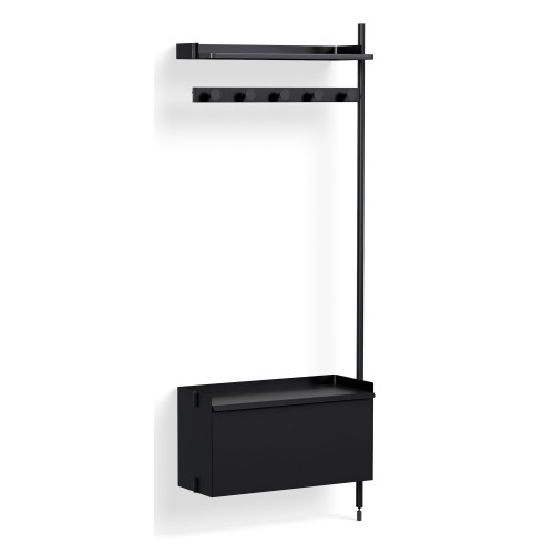 Pier System 1060 – PS Black Shelves + Black Anodised Aluminium Profiles - HAY