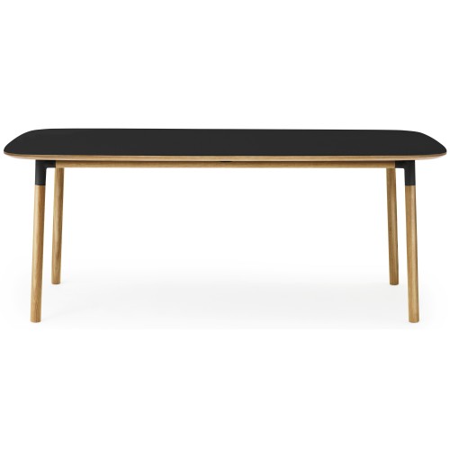 black linoleum/oak - 95x200cm - Form table - Normann Copenhagen