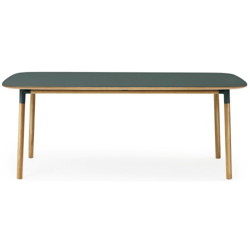 green linoleum/oak - 95x200cm - Form table - Normann Copenhagen