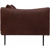 Tiki 2-seater sofa – Vintage Dark Chocolate leather + Black base