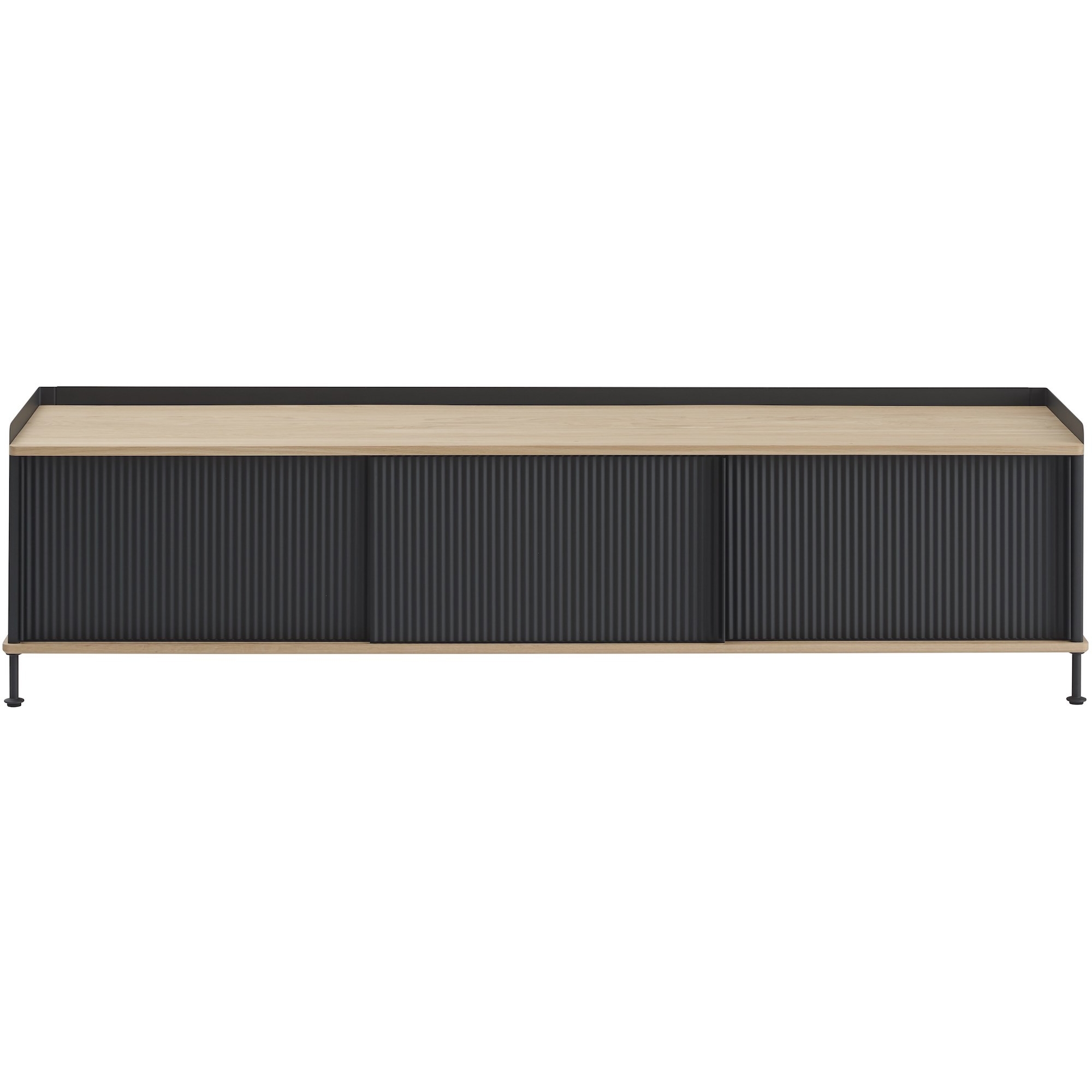 chêne/noir - buffet horizontal Enfold – L186 x P45 xH48cm - Muuto