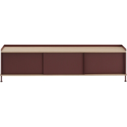 chêne/deep red - buffet horizontal Enfold – L186 x P45 xH48cm - Muuto