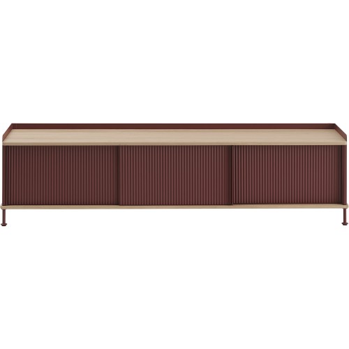 chêne/deep red - buffet horizontal Enfold – L186 x P45 xH48cm - Muuto