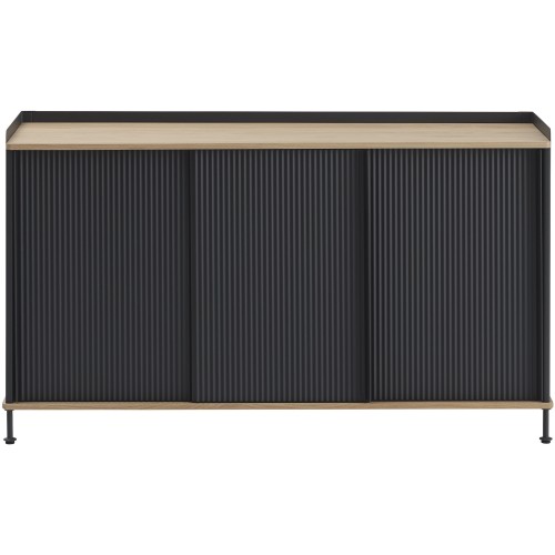 chêne/noir - buffet vertical Enfold – L148 x P45 x H85cm - Muuto