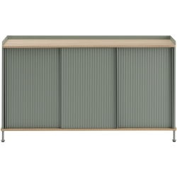 oak/dusty green - vertical Enfold sideboard – W148 x D45 x H85cm - Muuto