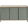 oak/dusty green - vertical Enfold sideboard – W148 x D45 x H85cm - Muuto