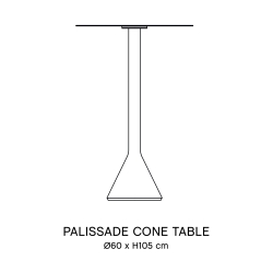 table haute cône Ø60 x 105 cm - Palissade Iron red - HAY