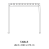 82.5 x 90 cm table - Palissade Iron red - HAY