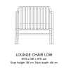 Lounge chair low - Palissade Iron red - HAY