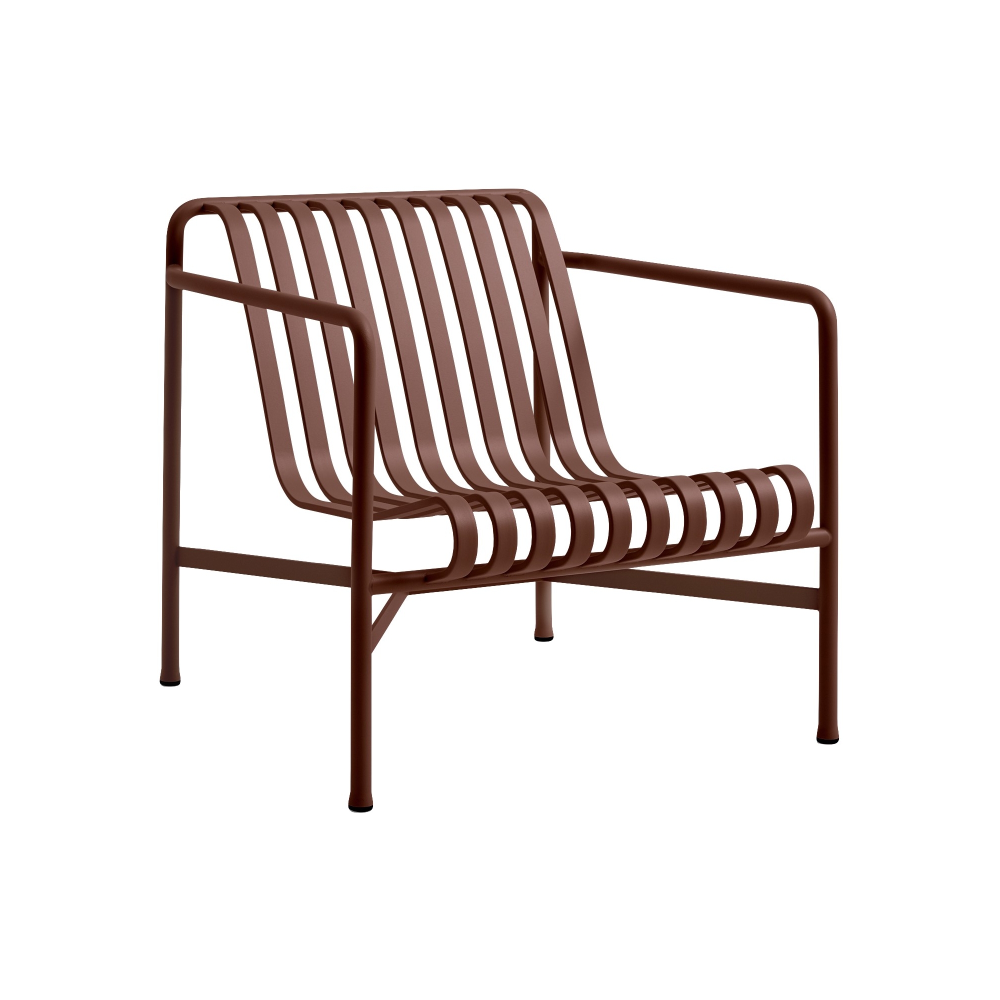 Lounge chair low - Palissade Iron red - HAY