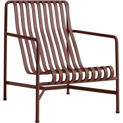 Lounge chair high - Palissade Iron red - HAY