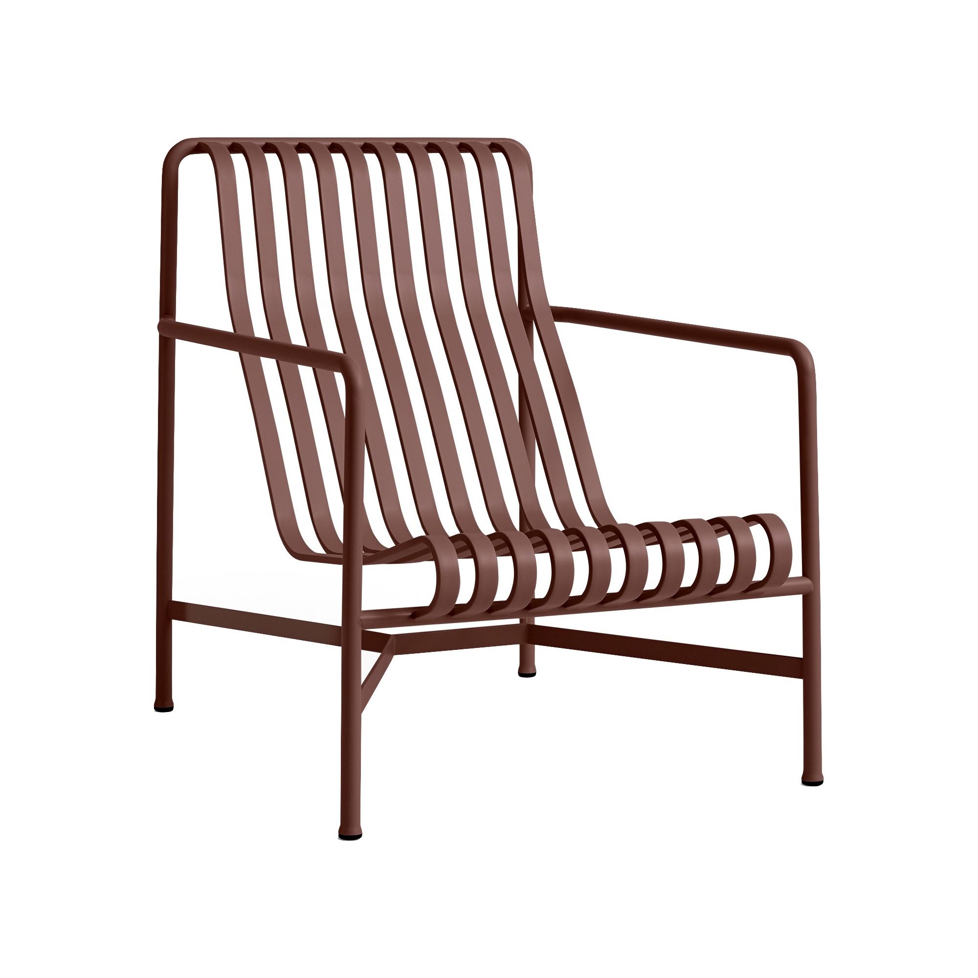 Lounge chair high - Palissade Iron red - HAY