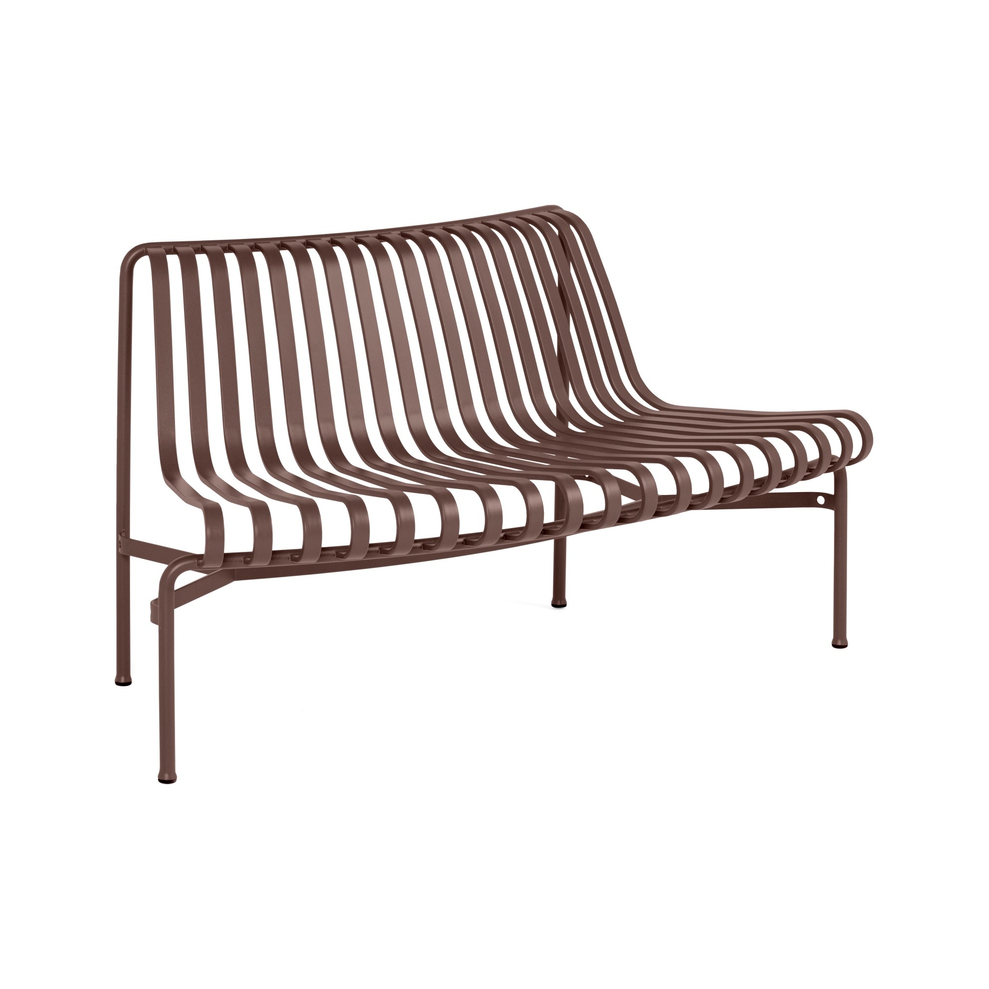 dining bench out - Palissade park  Iron red - HAY