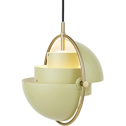 Gubi – Multi-Lite Small Ø25,5 cm pendant, brass and desert sage