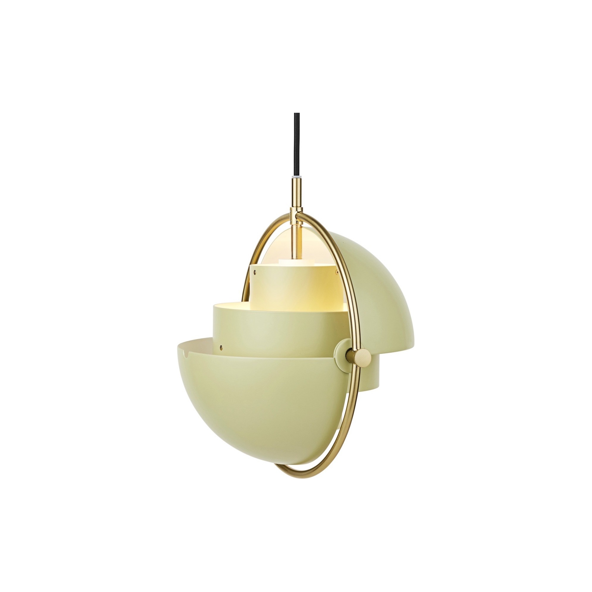 Gubi – Multi-Lite Small Ø25,5 cm pendant, brass and desert sage