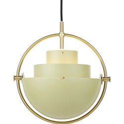 Gubi – Multi-Lite Small Ø25,5 cm pendant, brass and desert sage