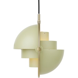 Gubi – Multi-Lite Small Ø25,5 cm pendant, brass and desert sage