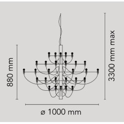 suspension 2097/50 – noir mat - Flos