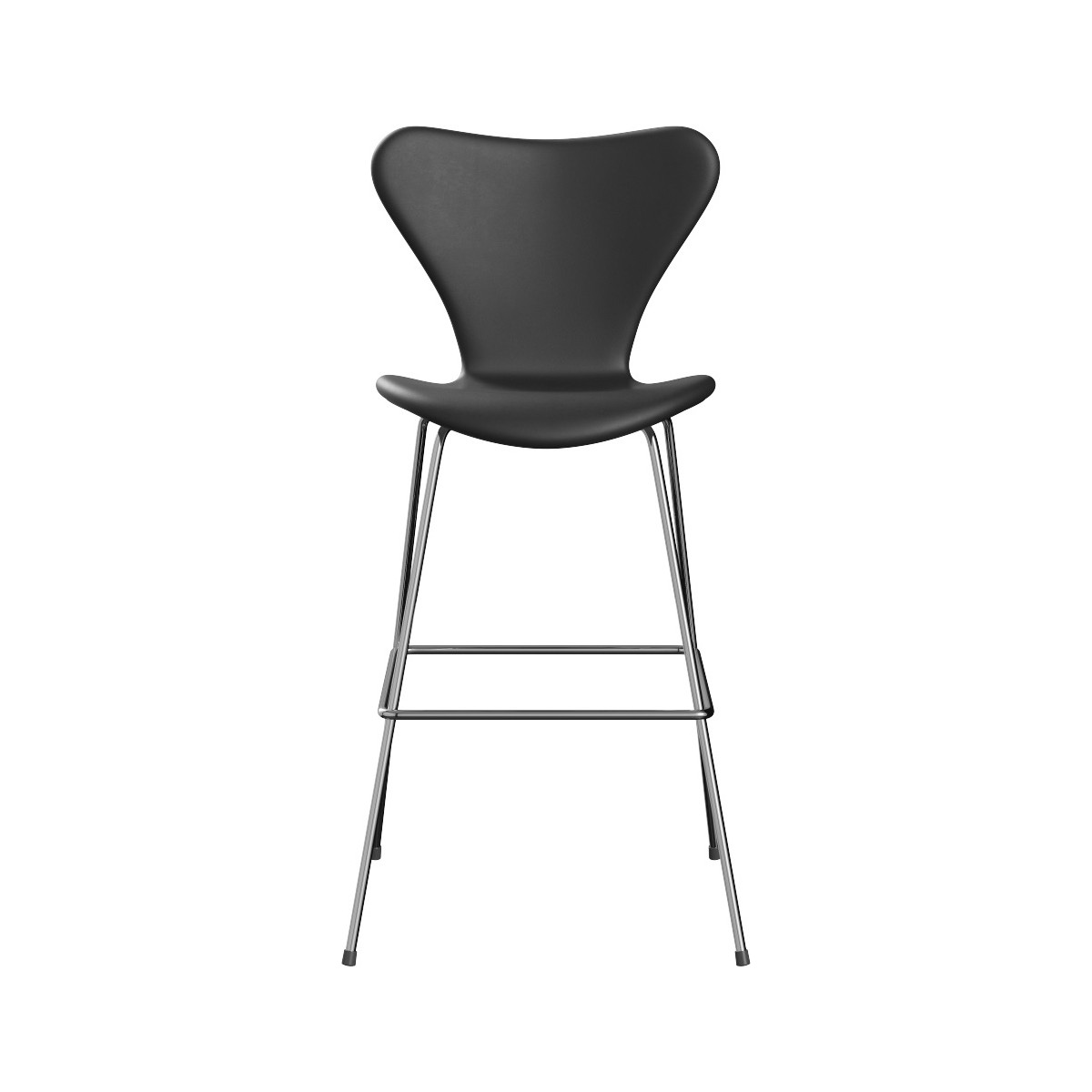 Black Essential leather + chrome – Series 7 stool