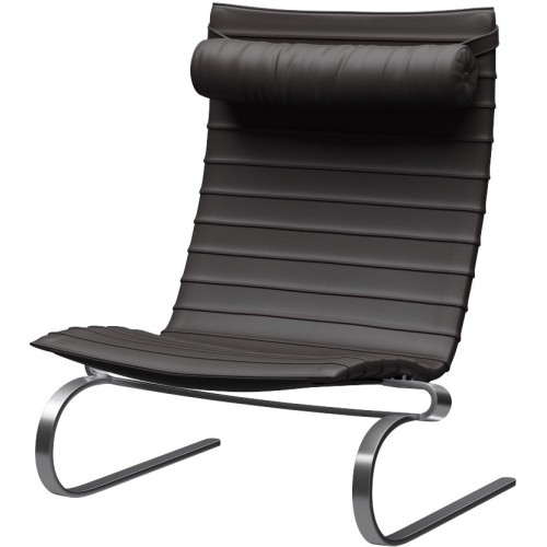 Fauteuil PK20 – Cuir Aura Black Brown - Fritz Hansen